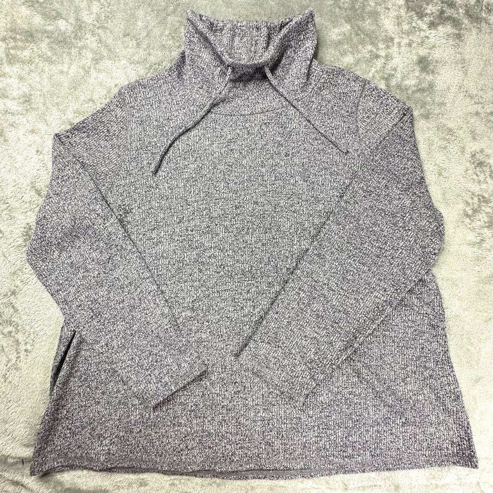 J. Jill Pullover Sweater High Neck with drawstring Long‎ Sleeve Super Soft